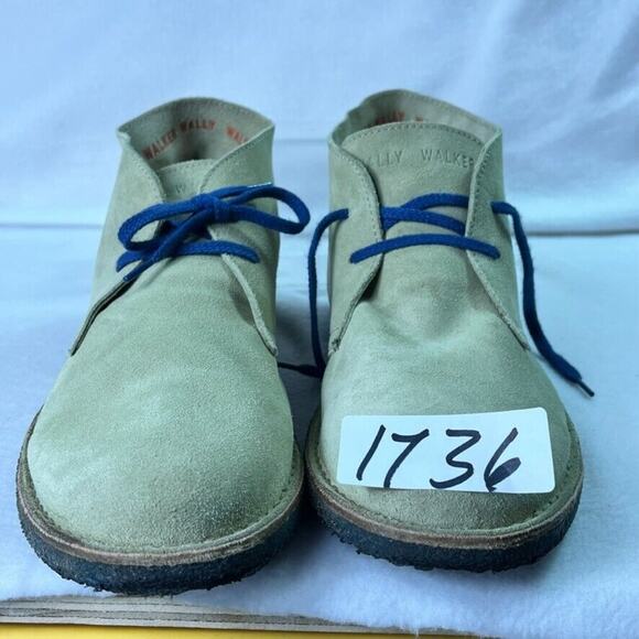 Wally Walker Chukka Boots Mens 12 Leather Suede Italy Made Lace Up Casual Formal - Picture 13 of 13